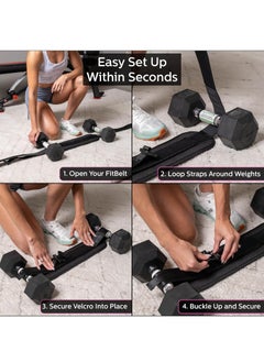 GUDOO Exercise Hip Thrust Belt - Glute Trainer for Home Workouts with Extra Padding - Fully Adjustable Hip Thrust Belt for Dumbbells - Booty Builder, Glute Workout Equipment  - Image 2