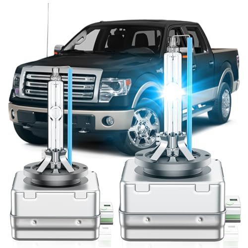 SENROBO Fit for Ford 2013 2014 F150 2013-2019 Flex Edge Escape Titanium D3S HID Headlight Bulbs, 350% Brightness, High Low Beam Xenon Light Bulb, 8000K White Blue, Plug and Play, Pack of 2 - Image 1