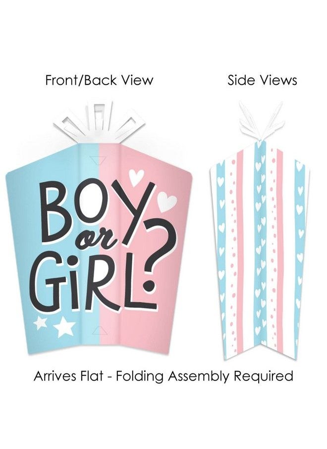 Big Dot of Happiness Baby Gender Reveal Table Decorations Team Boy Or Girl Party Fold And Flare Centerpieces 10 Count  - Image 4
