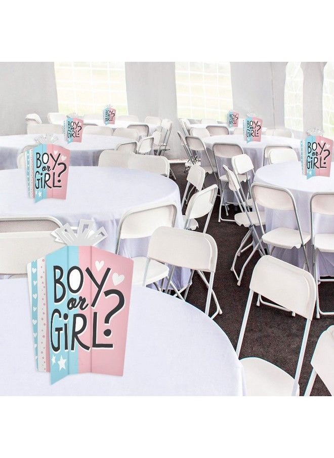 Big Dot of Happiness Baby Gender Reveal Table Decorations Team Boy Or Girl Party Fold And Flare Centerpieces 10 Count  - Image 3