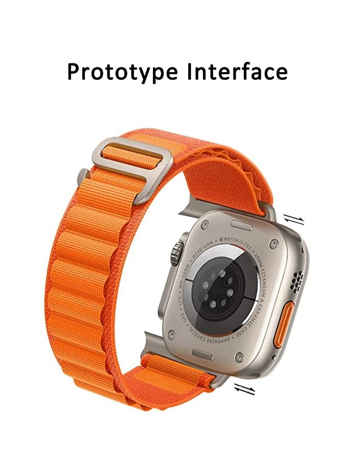 BAND2u 2 Pack Orange Alpine Loop And Black/Grey Trail Loop Apple Watch Replacement Bands 49mm 45mm 44mm  - Image 3