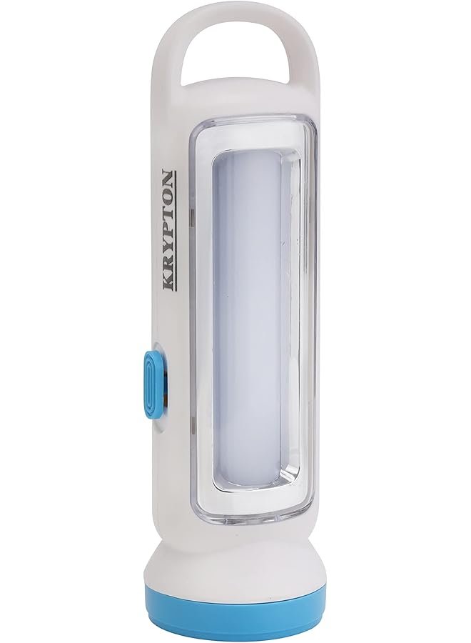 KRYPTON Rechargeable LED Flashlight and Lantern KNFL5439 Portable and Lightweight Torch Light USB Charging 3W High Power LED 8 Hours Continuous Working Overcharge Protection White 2 Years Warranty  - Image 1