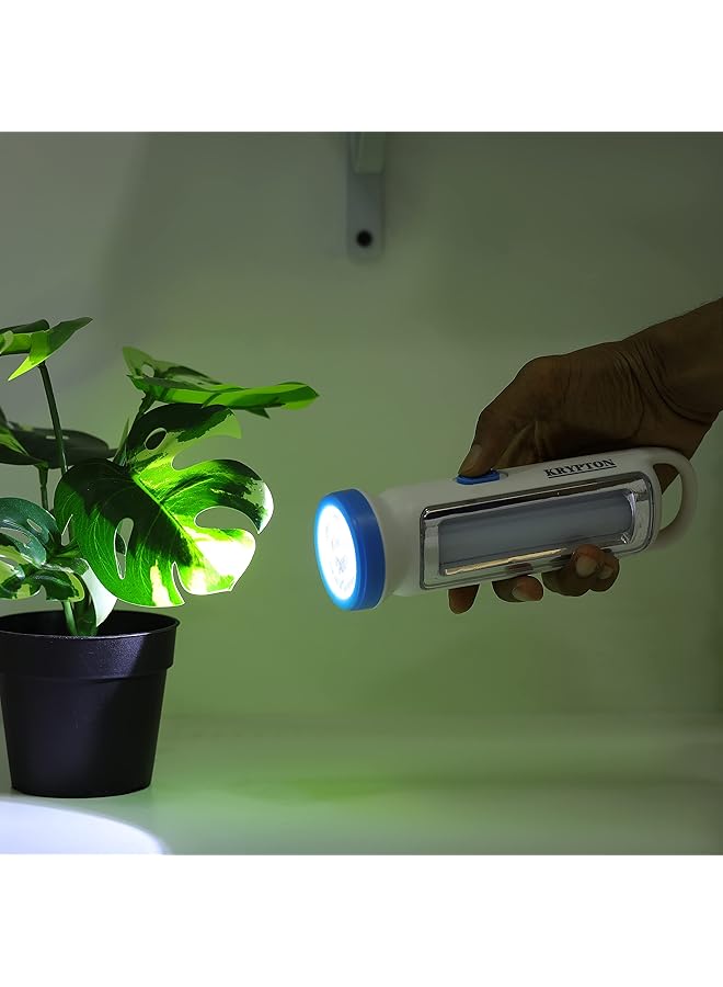 KRYPTON Rechargeable LED Flashlight and Lantern KNFL5439 Portable and Lightweight Torch Light USB Charging 3W High Power LED 8 Hours Continuous Working Overcharge Protection White 2 Years Warranty  - Image 4