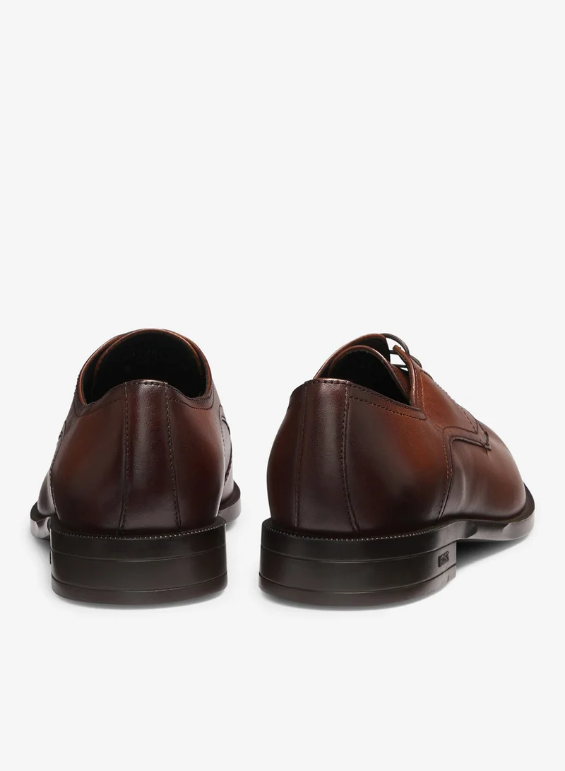 BOSS Leather Derby shoes with double stitching