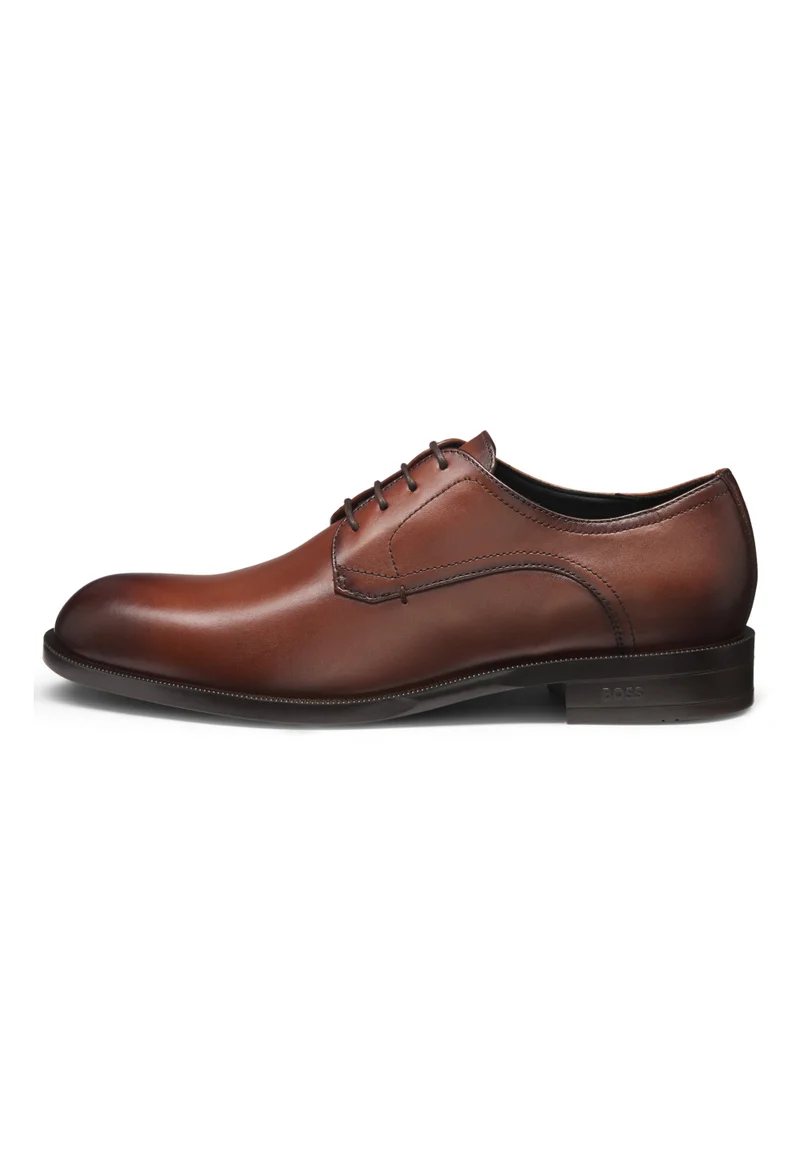 BOSS brown Leather Derby shoes with stitching details for Men | Best Price UAE