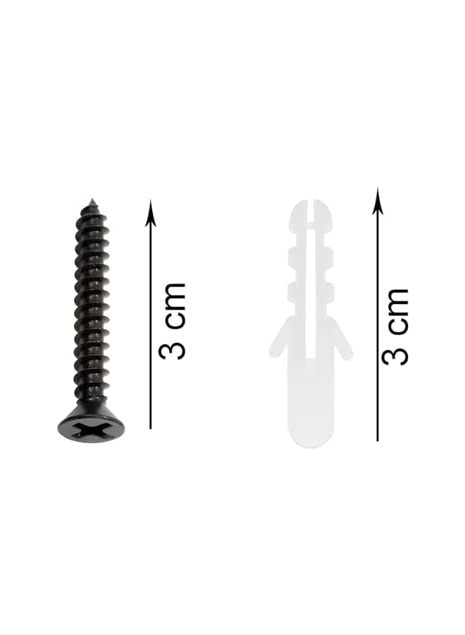 PROMASS 8 Pack Mini Ceiling Hooks Small Pad Eye Plate with Carabiner Clips and Screws, Anchor plates U Hooks Door Eye Latch Cabinet Knobs Door Drawer Knobs Replacement for Hanging Plant Basket  - Image 4