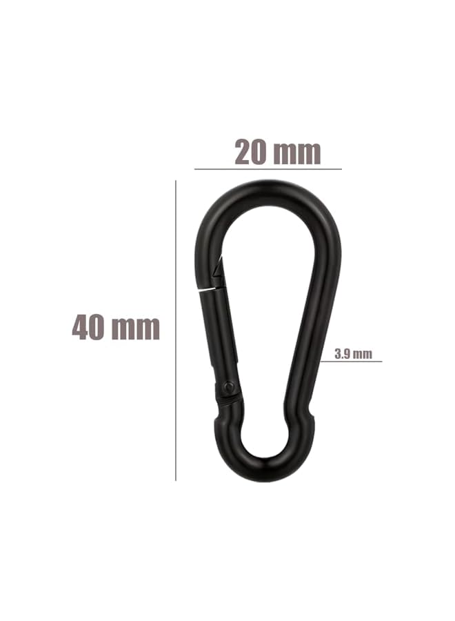 PROMASS 8 Pack Mini Ceiling Hooks Small Pad Eye Plate with Carabiner Clips and Screws, Anchor plates U Hooks Door Eye Latch Cabinet Knobs Door Drawer Knobs Replacement for Hanging Plant Basket  - Image 3
