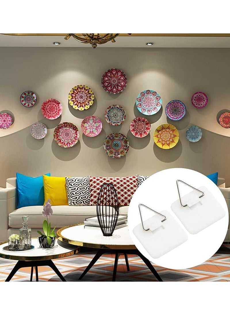 SYOSI Invisible Adhesive Plate Hanger Set Vertical Plate Holders Self-Adhesive Wall Dishes Hook for The Wall Decorative Plates Photo Picture Frame and Art Decor Supplies, 1.25 Inch, 80 Pieces  - Image 4
