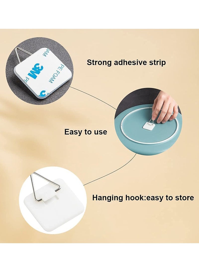 SYOSI Invisible Adhesive Plate Hanger Set Vertical Plate Holders Self-Adhesive Wall Dishes Hook for The Wall Decorative Plates Photo Picture Frame and Art Decor Supplies, 1.25 Inch, 80 Pieces  - Image 3