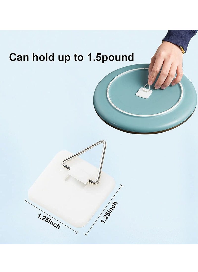 SYOSI Invisible Adhesive Plate Hanger Set Vertical Plate Holders Self-Adhesive Wall Dishes Hook for The Wall Decorative Plates Photo Picture Frame and Art Decor Supplies, 1.25 Inch, 80 Pieces  - Image 2