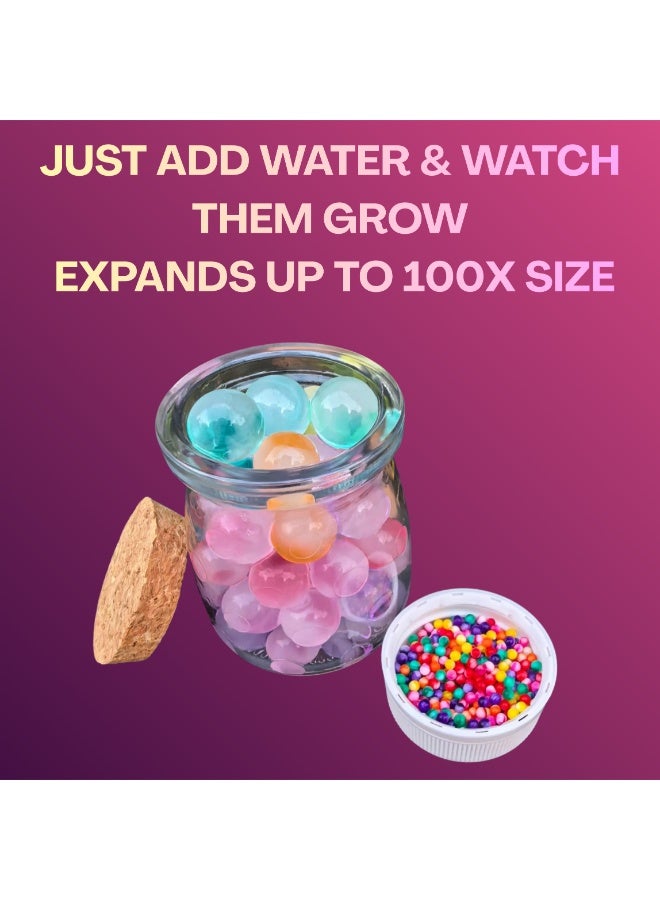 أرابيكو ٥٥٠٠٠ حبة هلامية مائية متعددة الألوان بألوان قوس قزح، خرزات هلامية متمددة غير سامة لحشو المزهريات، والزراعة بدون تربة، والمنتجعات الصحية، والشموع العائمة، وديكورات المنزل، وتنسيقات الزهور، وقطع مركزية لحفلات الزفاف. - Image 4