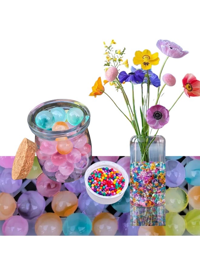 أرابيكو ٥٥٠٠٠ حبة هلامية مائية متعددة الألوان بألوان قوس قزح، خرزات هلامية متمددة غير سامة لحشو المزهريات، والزراعة بدون تربة، والمنتجعات الصحية، والشموع العائمة، وديكورات المنزل، وتنسيقات الزهور، وقطع مركزية لحفلات الزفاف. - Image 1