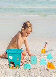 BELLSBERRY Kids 18 Piece Beach Play Set Sand Toys Bucket Water Wheel Molds and More  - Image 2
