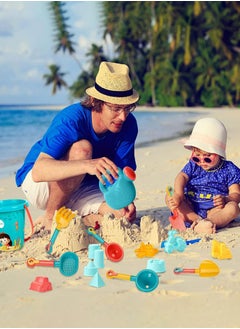 BELLSBERRY Kids 18 Piece Beach Play Set Sand Toys Bucket Water Wheel Molds and More  - Image 4