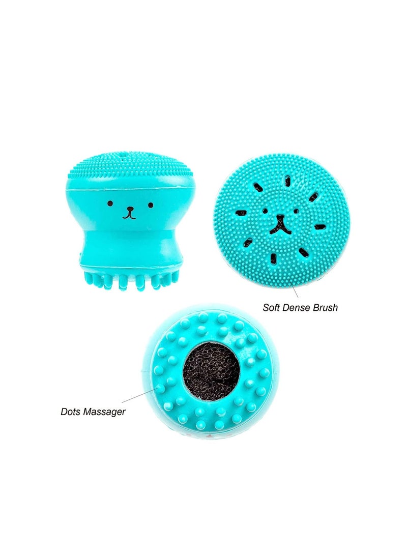 Generic Jellyfish Massage And Exfoliating Facial Brush With Beauty Blender  - Image 4