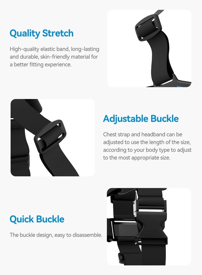 TJOM Head Mount Strap Chest Mount Harness Video Camera Mount Accessories Kit Compatible with GoPro Hero 11,10,9,8,7,6,5,4, Session 3+, 3, 2, 1, Hero (2018),Fusion,DJI Osmo Action Cameras - Image 4