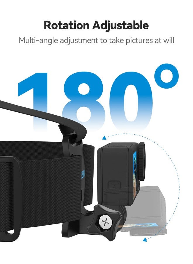TJOM Head Mount Strap Chest Mount Harness Video Camera Mount Accessories Kit Compatible with GoPro Hero 11,10,9,8,7,6,5,4, Session 3+, 3, 2, 1, Hero (2018),Fusion,DJI Osmo Action Cameras - Image 3