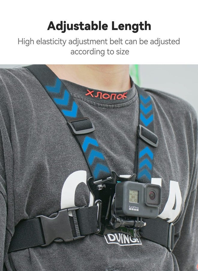 TJOM Head Mount Strap Chest Mount Harness Video Camera Mount Accessories Kit Compatible with GoPro Hero 11,10,9,8,7,6,5,4, Session 3+, 3, 2, 1, Hero (2018),Fusion,DJI Osmo Action Cameras - Image 2