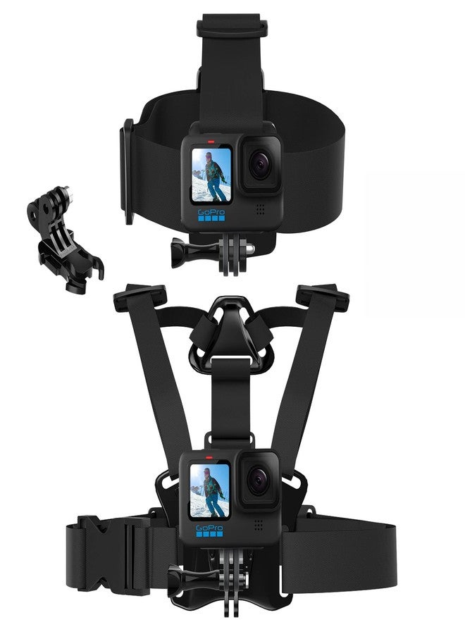 TJOM Head Mount Strap Chest Mount Harness Video Camera Mount Accessories Kit Compatible with GoPro Hero 11,10,9,8,7,6,5,4, Session 3+, 3, 2, 1, Hero (2018),Fusion,DJI Osmo Action Cameras - Image 1