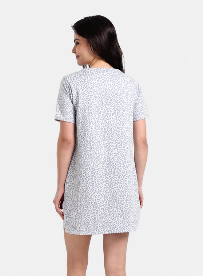 Carina Leopard Print Short Nightgown - Image 3