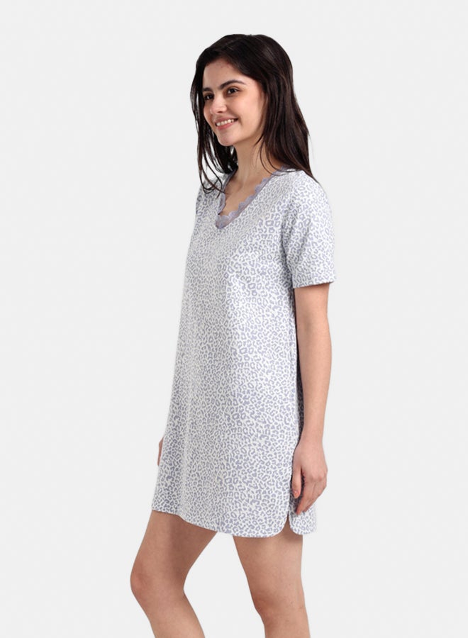 Carina Leopard Print Short Nightgown - Image 2