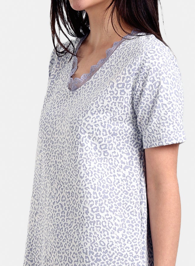 Carina Leopard Print Short Nightgown - Image 4