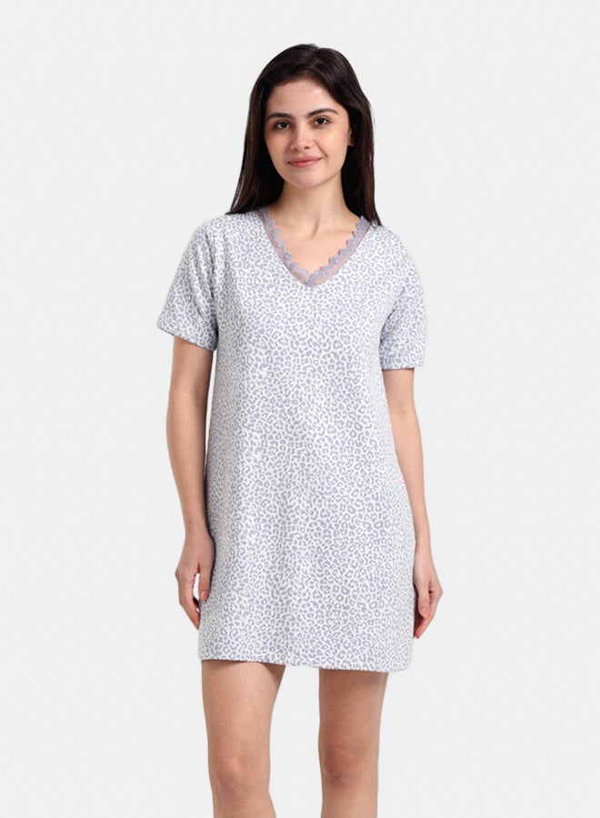 Carina Leopard Print Short Nightgown - Image 1