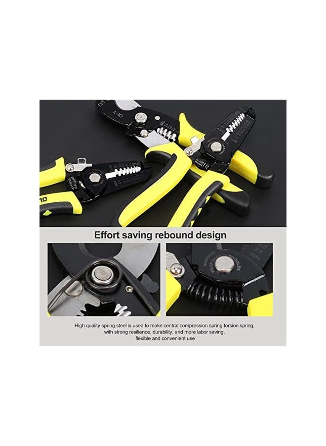 PROMASS promass Cable Wire Stripper Cutter, Automatic Insulation Wire Stripping 2pcs/set Electrical Cable Cutter Crimping Stripping Plier Tools (8+7 inch)  - Image 4