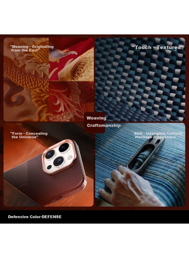 Defense Kunpeng Series Kevlar Full Body Magnetic Absorption Art Fiber Design Business Protective Case For Apple 16Promax, Unisex New Style - Remote Peng - Image 4