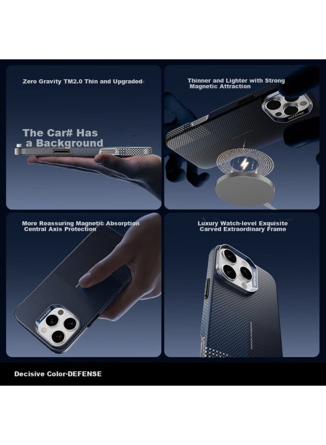 Defense Kunpeng Series Kevlar Full Body Magnetic Absorption Art Fiber Design Business Protective Case For Apple 16Promax, Unisex New Style - Remote Peng - Image 5