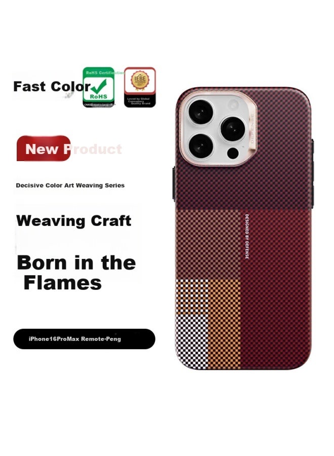 Defense Kunpeng Series Kevlar Full Body Magnetic Absorption Art Fiber Design Business Protective Case For Apple 16Promax, Unisex New Style - Remote Peng - Image 1