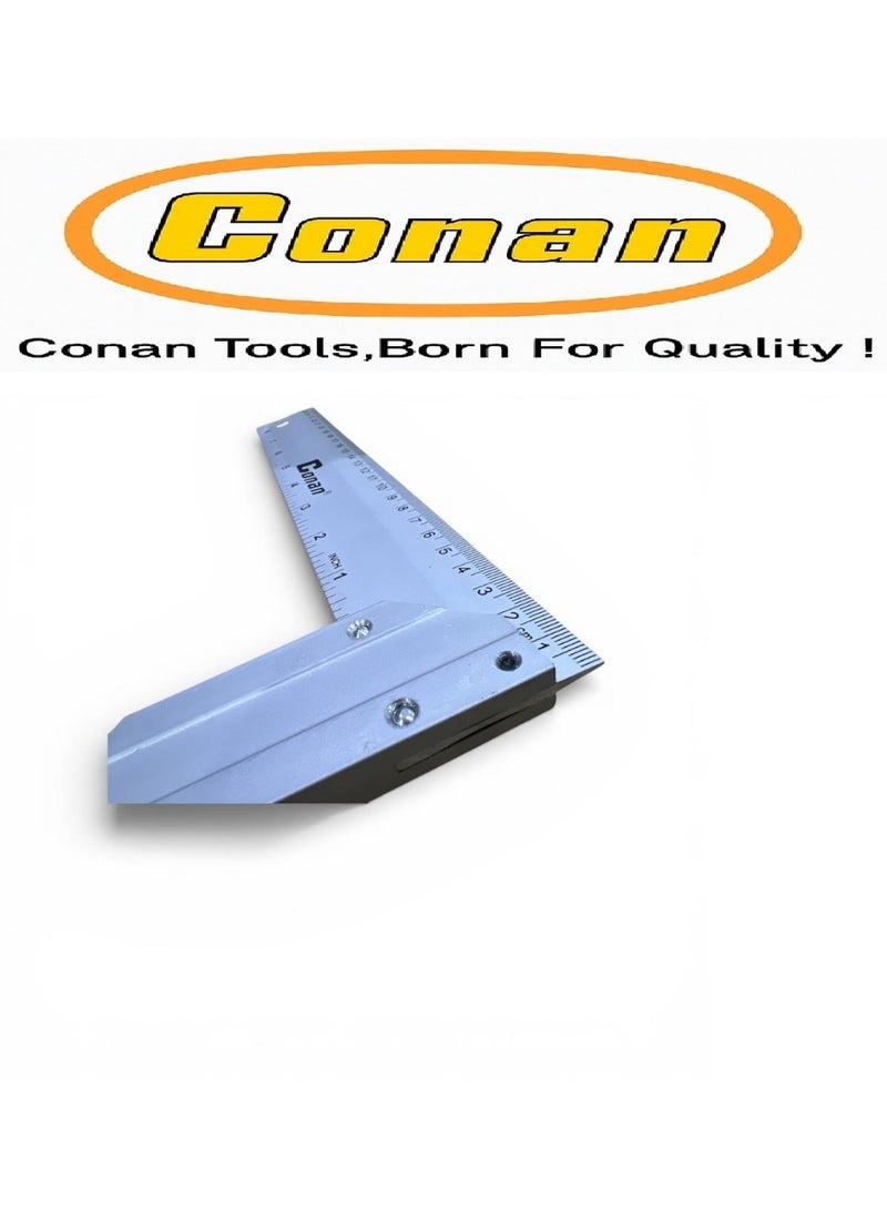 كونان مسطرة زاوية ألمنيوم احترافية مع ميزان مائي بطول 40 سم / 16 إنش – مناسبة للدارسين، المعاهد، الجامعات وأعمال الحدادة – موديل COAS40 من CONAN - Image 2