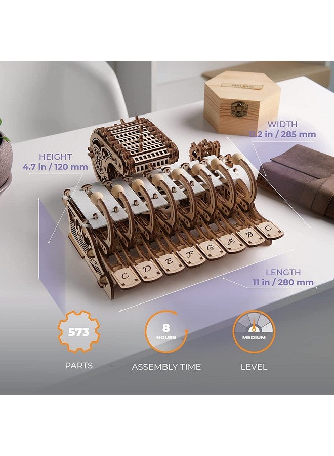 UGEARS Celesta 3D Mechanical Puzzle - Multifunctional Musical Instrument with Piano, Music Box and Xylophone - 3D Wooden Puzzle for Adults and Children - Musical Model - Image 2