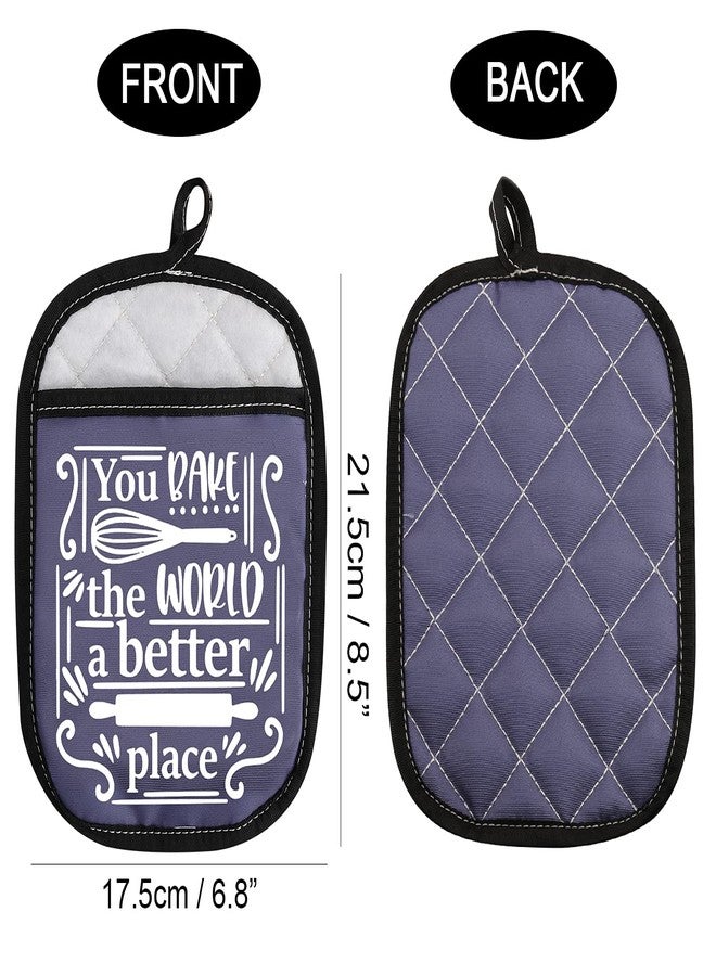 WCGXKO Baker Gift Baking Oven Pads Pot Holder with Pocket You Bake The World A Better Place (Bake The World A Better Place) - Image 2
