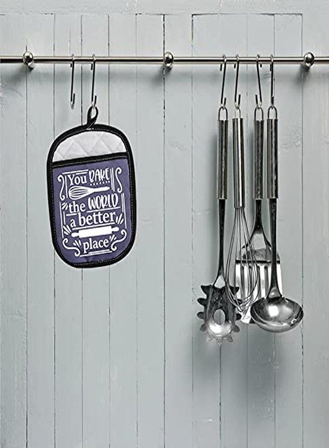 WCGXKO Baker Gift Baking Oven Pads Pot Holder with Pocket You Bake The World A Better Place (Bake The World A Better Place) - Image 4