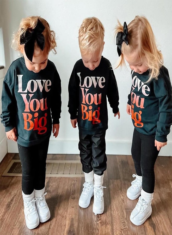 Douhoow Baby Boy Outfit Boy Girl Letter Print Sweatshirt Long Pants Winter Spring Festival Clothes (Black, 12-18 Months) - Image 4