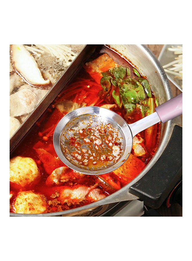 NIBEMINENT Portable Skimmer Slotted Spoon Pink - Image 5