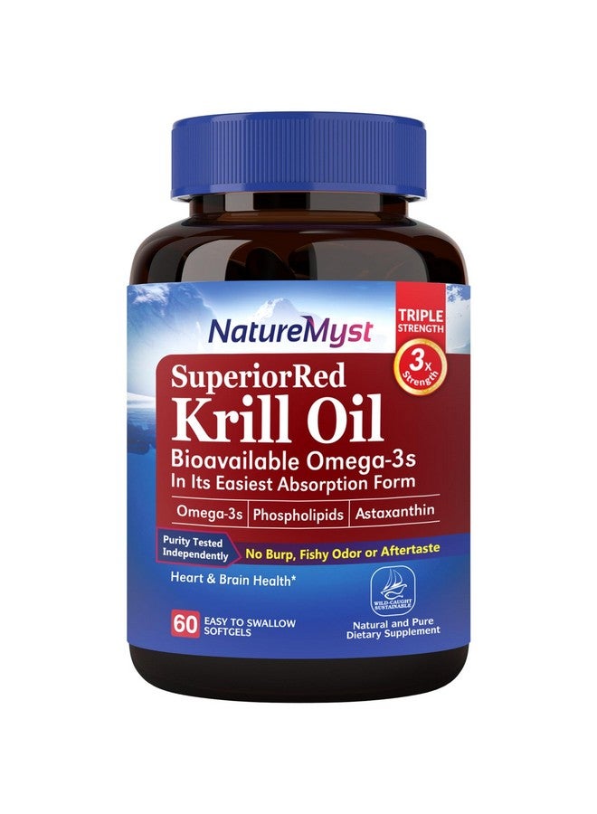 ناتشور ميست كبسولات زيت الكريل القطبي الجنوبي من ناتشر ميست، 1000 ملغ، أوميغا 3 من زيت الكريل، وحمض إيكوسابنتينويك، وحمض دوكوساهيكسانويك، وأستازانتين، وفوسفوليبيدات، لصحة الدماغ والقلب، 60 كبسولة هلامية، خالية من الكائنات المعدلة وراثيًا، وخالية من الغلوتين، صنع في الولايات المتحدة الأمريكية - Image 1