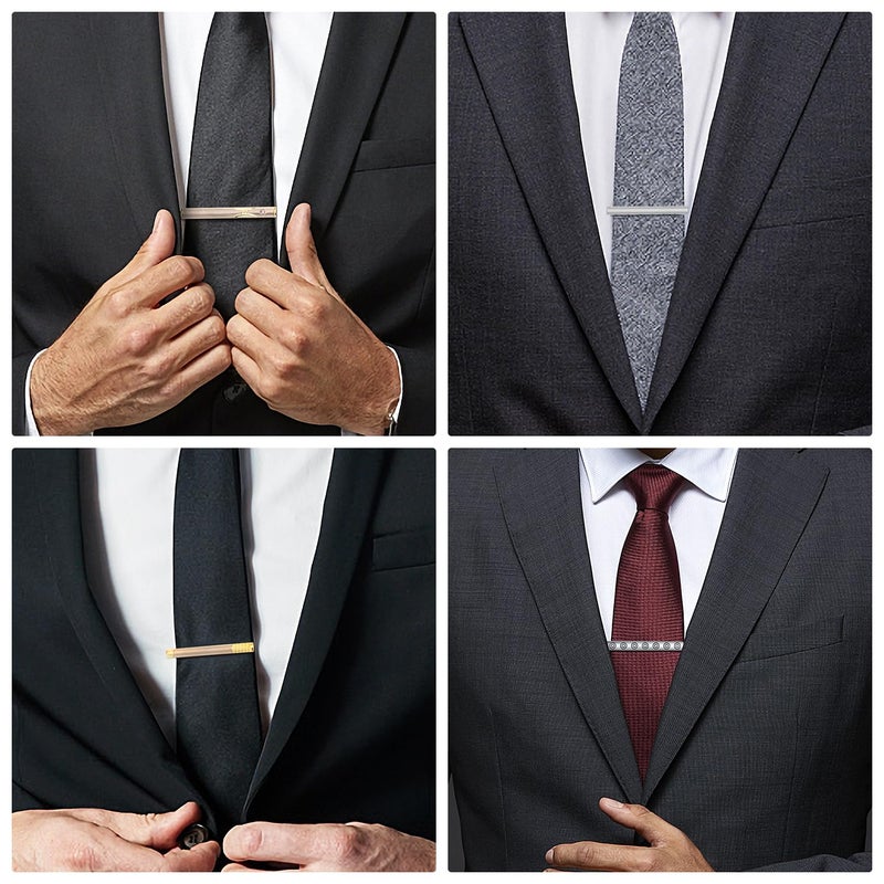 wynameleri Classic Tie Pins Tie Clips Set of 8 for Men in Gift Box - Image 5