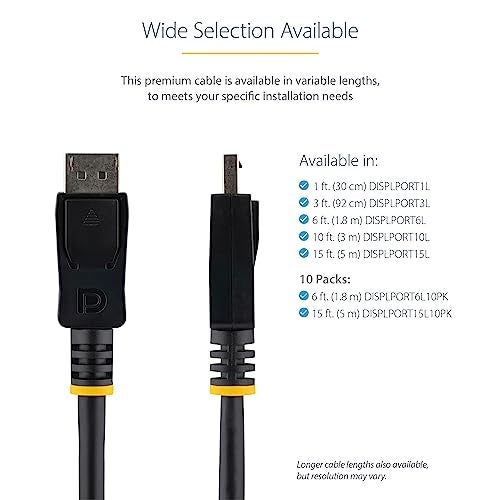StarTech 3 ft DisplayPort Cable with Latches - Image 4