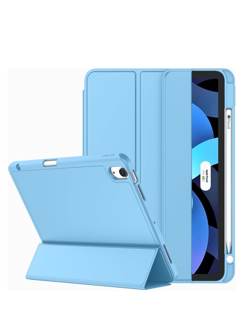 ELTRAZONE iPad Air Case (11-Inch, 2024) - Fits 4th, 5th, and 6th Gen Models | Smart Cover with Touch ID Compatibility and Auto Wake/Sleep | Vibrant Azure Blue - Image 1
