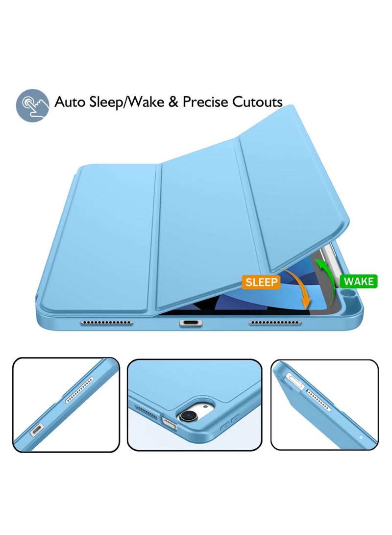 ELTRAZONE iPad Air Case (11-Inch, 2024) - Fits 4th, 5th, and 6th Gen Models | Smart Cover with Touch ID Compatibility and Auto Wake/Sleep | Vibrant Azure Blue - Image 5