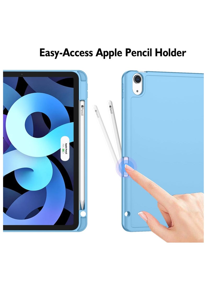 ELTRAZONE iPad Air Case (11-Inch, 2024) - Fits 4th, 5th, and 6th Gen Models | Smart Cover with Touch ID Compatibility and Auto Wake/Sleep | Vibrant Azure Blue - Image 3