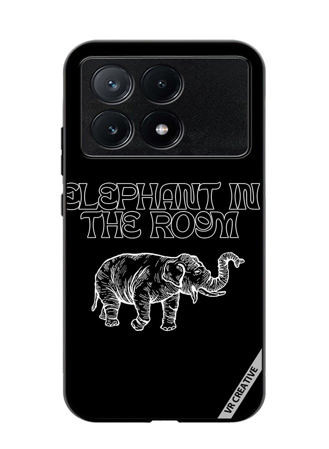 VR CREATIVE Protective Case Cover For Xiaomi Poco X6 Pro Elephant In The Room Design Multicolour - Image 1
