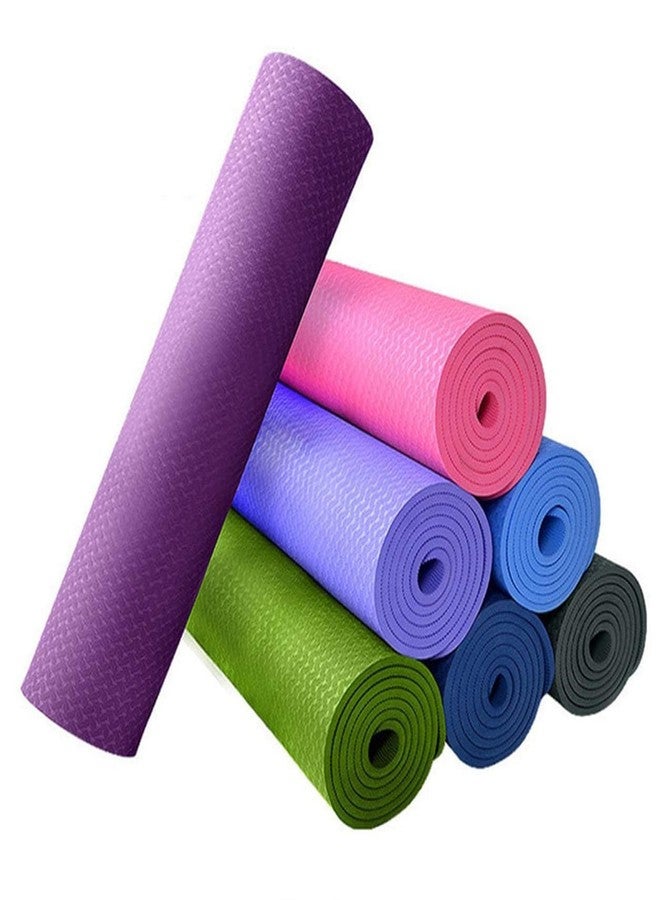 ELVORO Yoga Mat for Women and Men, Premium Material Extra Thick Exercise for Workout, Yoga, Fitness, Exercise Mat Anti Slip Mat, Yoga Mat Gym Mat (4mm,Multicolour) - Image 3