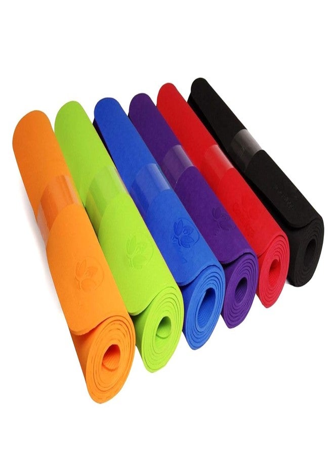 ELVORO Yoga Mat for Women and Men, Premium Material Extra Thick Exercise for Workout, Yoga, Fitness, Exercise Mat Anti Slip Mat, Yoga Mat Gym Mat (4mm,Multicolour) - Image 4