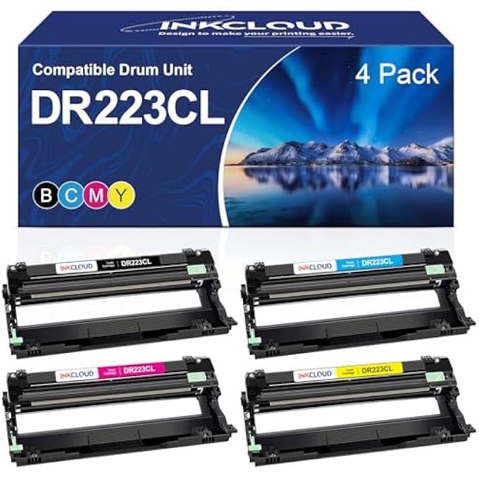 DR223CL COMPATIBLE DRUM UNIT REPLACEMENT FOR BROTHER DR223CL DR-223CL DR223 WORK WITH BROTHER MFC-L3770CDW MFC-L3750CDW HL-L3270CDW HL-L3290CDW HL-L3230CDW 4 PACK - Image 2