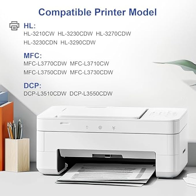 DR223CL COMPATIBLE DRUM UNIT REPLACEMENT FOR BROTHER DR223CL DR-223CL DR223 WORK WITH BROTHER MFC-L3770CDW MFC-L3750CDW HL-L3270CDW HL-L3290CDW HL-L3230CDW 4 PACK - Image 3