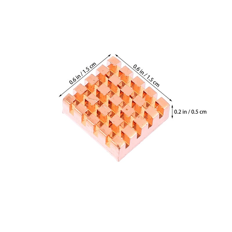 8PCS Copper Heatsink Kit with Thermal Conductive Pads for CPU RAM LED Cooling - Image 4