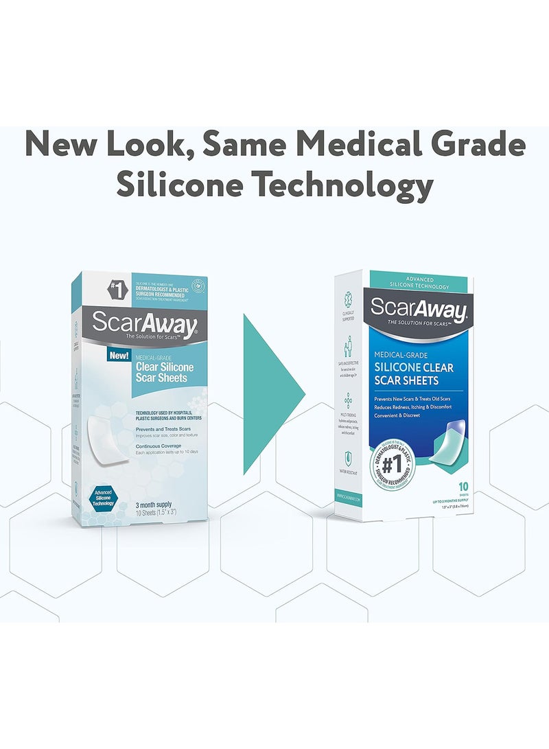 scaraway Clear Silicone Scar Sheets White 10 Count - Image 2